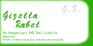gizella rabel business card